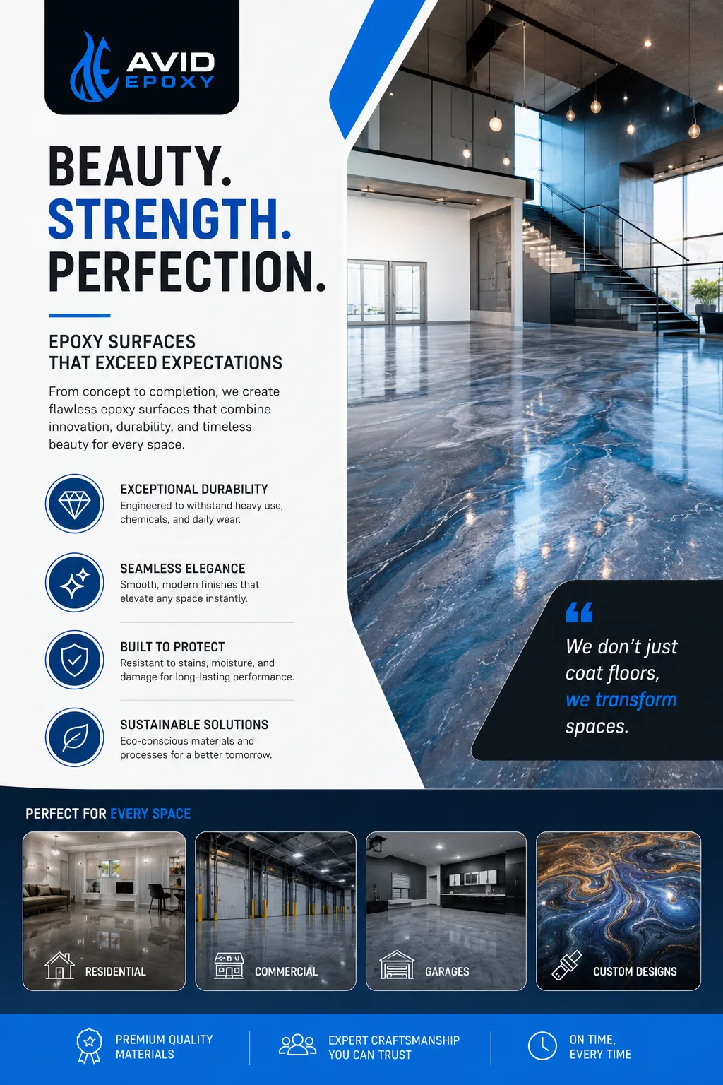 Avid Epoxy premium epoxy surfaces